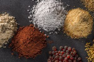 powder and grains